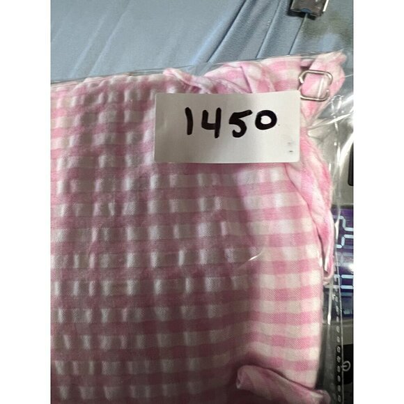 Pink Gingham Babydoll Dress Sz Large (11/13/) Coquette Y2k Cottcore - Picture 11 of 11